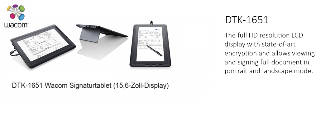 Wacom signature display family