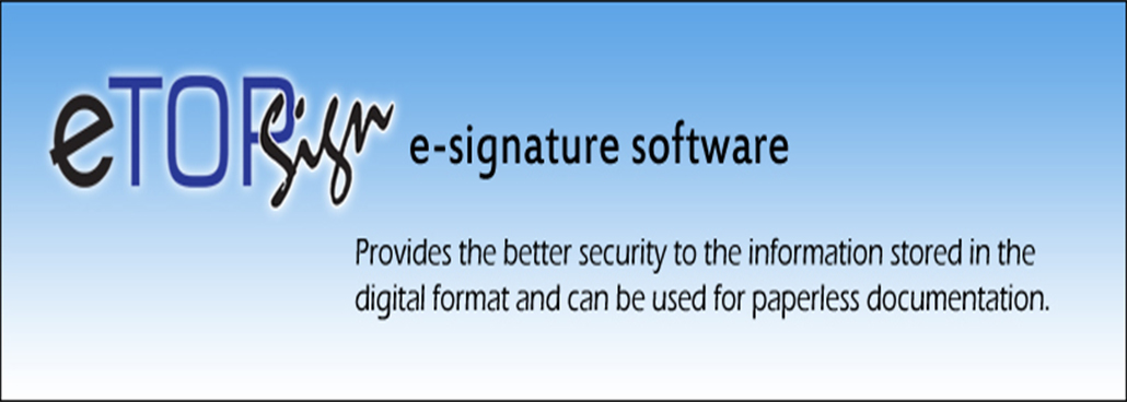 eTOPsign signature software for windows