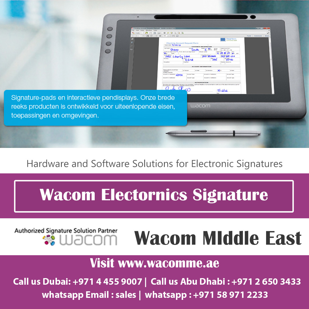 Wacom Hardware and Software Solutions for Electronic Signatures