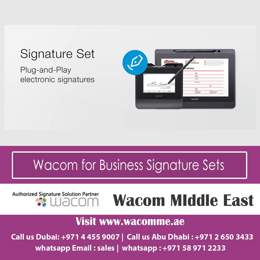 Wacom for Business Signature Sets provide SMBs with the quickest, easiest way to set up paperless workflows using Wacom for Business hardware and software.