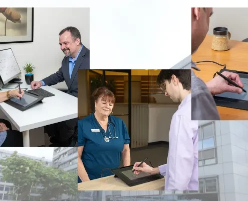 Signature pad for hospitals and clinics