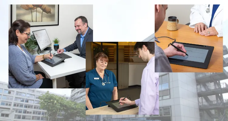 Signature pad for hospitals and clinics